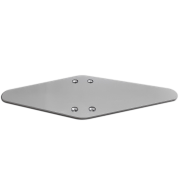 Metal Foot Black Powder-Coated Aluminium Base, Robust Frame Foot Support, Easy Installation, Corrosion-Resistant Finish, Compatible with Modular Profiles